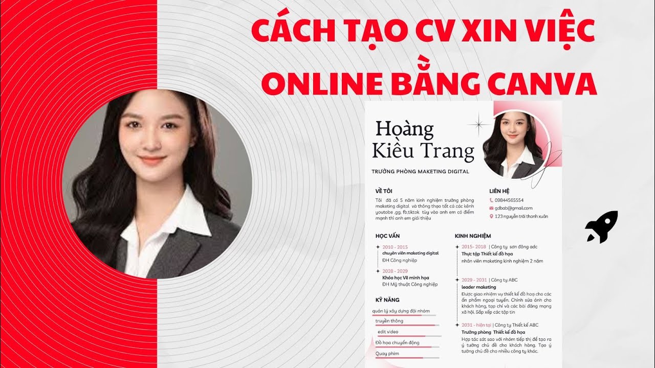 Hướng Dẫn Cách Tạo CV Xin Việc Online Bằng CanVa  Từ A Đến Z