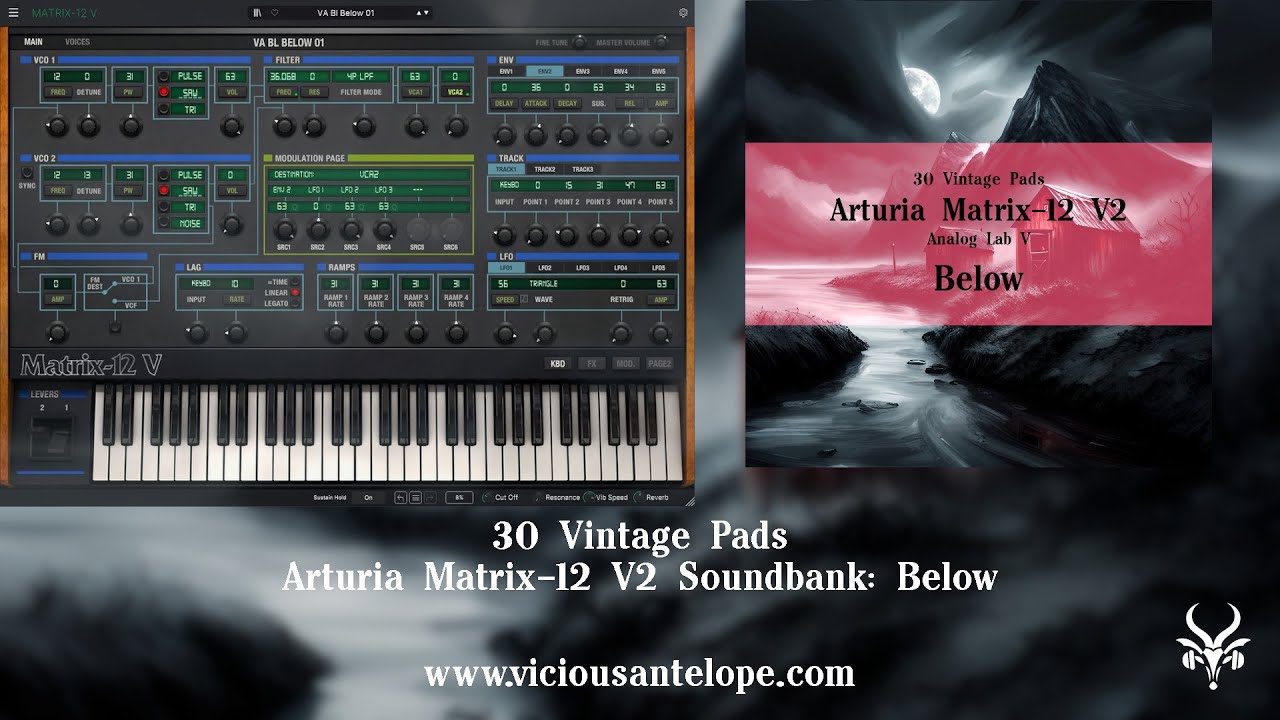 Arturia Matrix-12 V2 Presets | Vicious Antelope - Below