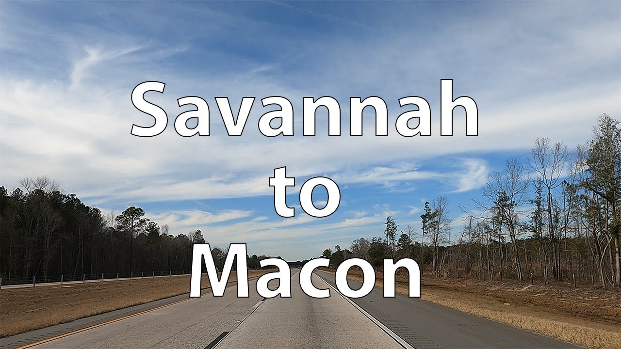 [4K] Driving from Savannah to Macon (US)