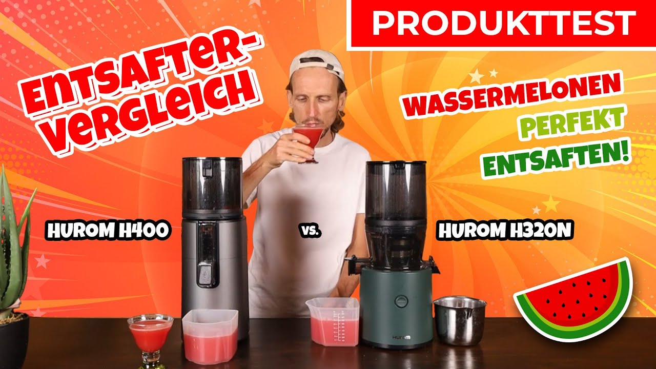 H400 vs. H320 Entsaftervergleich mit Melonensaft