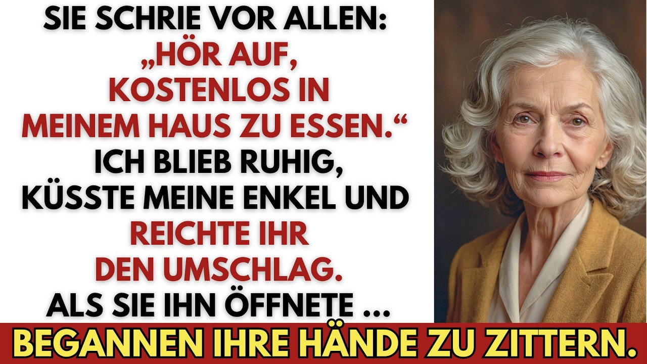 Meine Schwiegertochter schrie:„Hör auf, kostenlos in meinem Haus zu essen“—doch das Haus gehörte mir