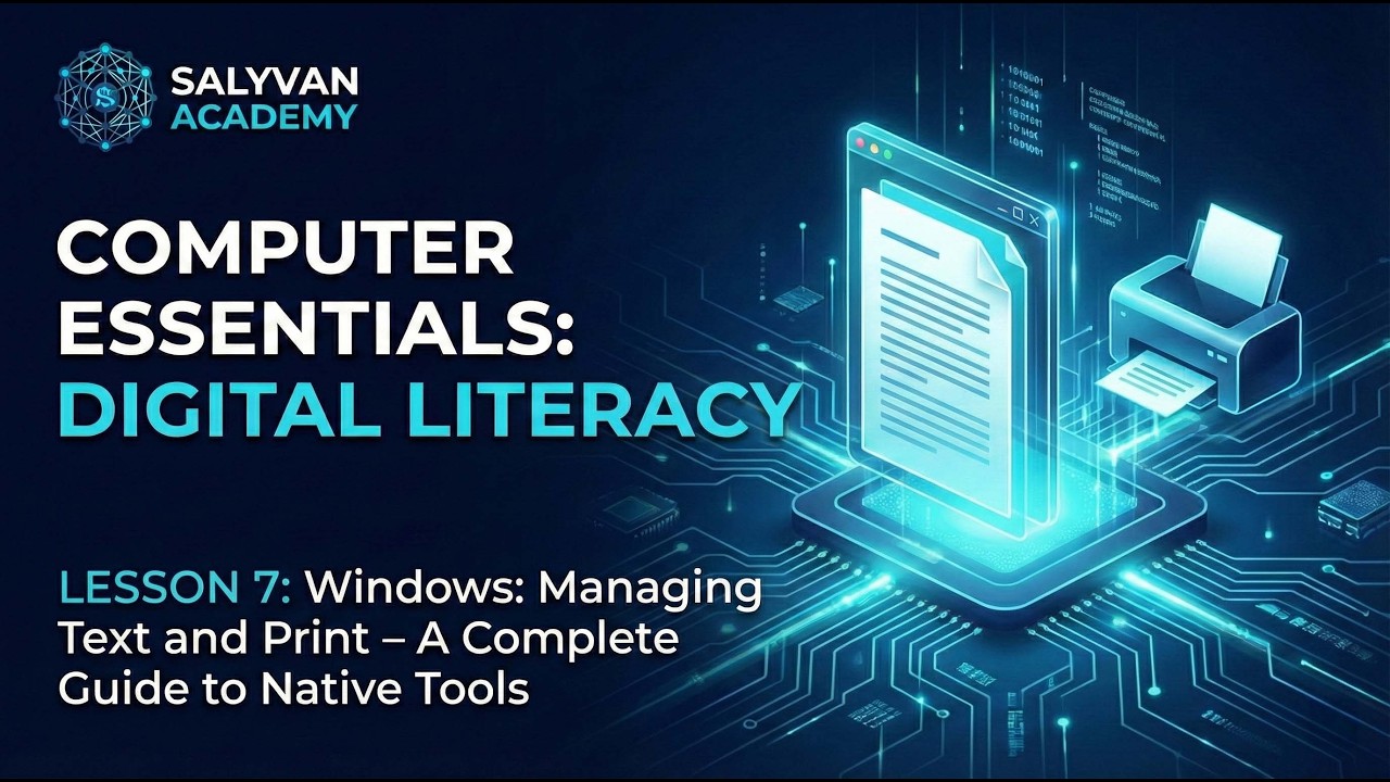 Windows: Managing Text and Print – A Complete Guide to Native Tools | Computer Essentials #7