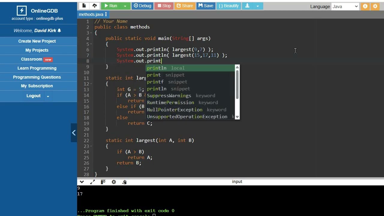 Методы Java