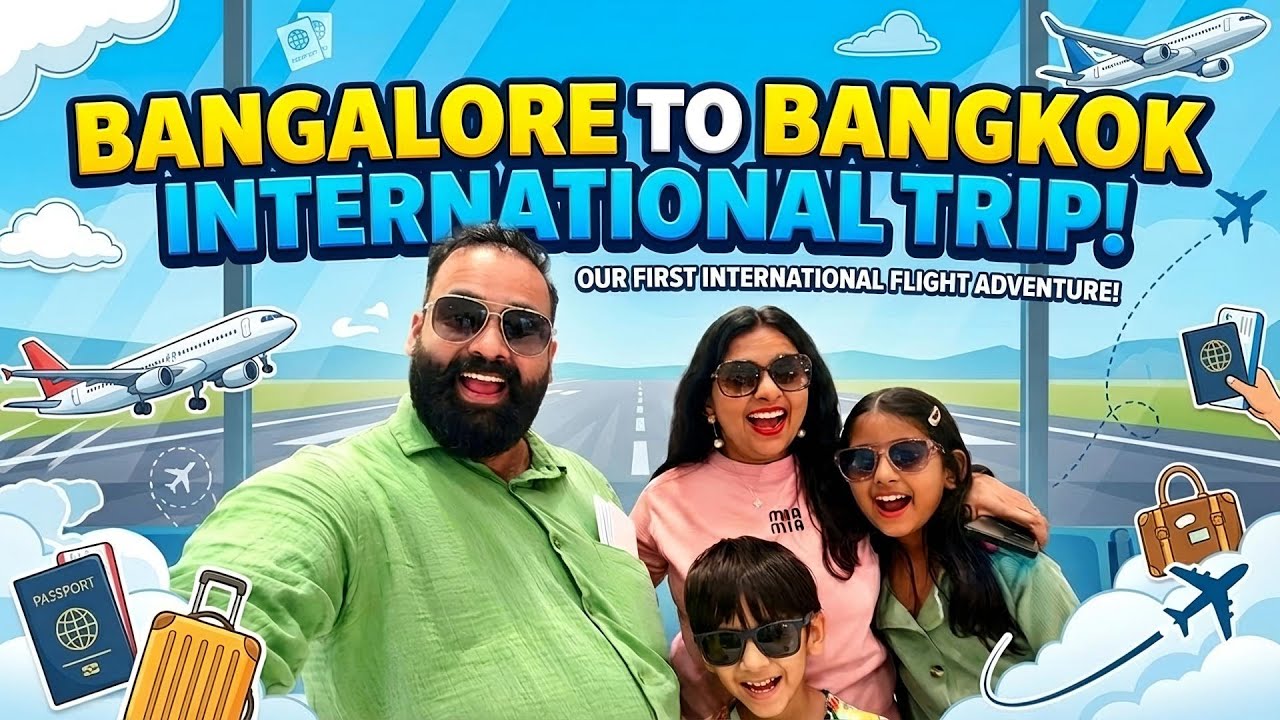 Bangalore to Bangkok! with Duty Free Liquor! Our First International Flight #bangkok #airindia #blr