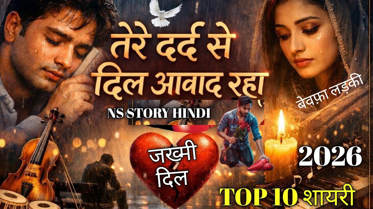 Top10 दर्दनाक शायरी💔तेरे दर्द से दिल आबाद रहा | बेवफाई भरा इमोशनल कर देने वाली शायरी 😭 दिल तोड़ दिया 