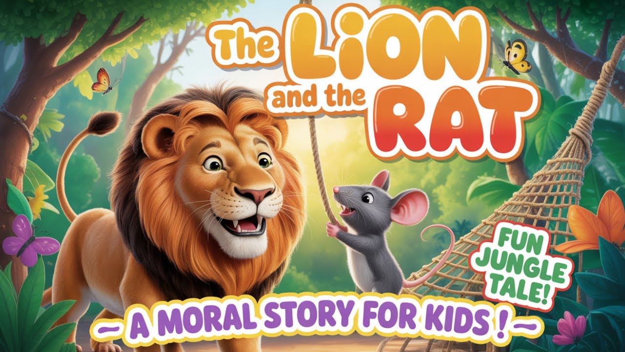 The Lion and the Rat 🦁 | A Moral Story for Kids | Friendship & Kindness