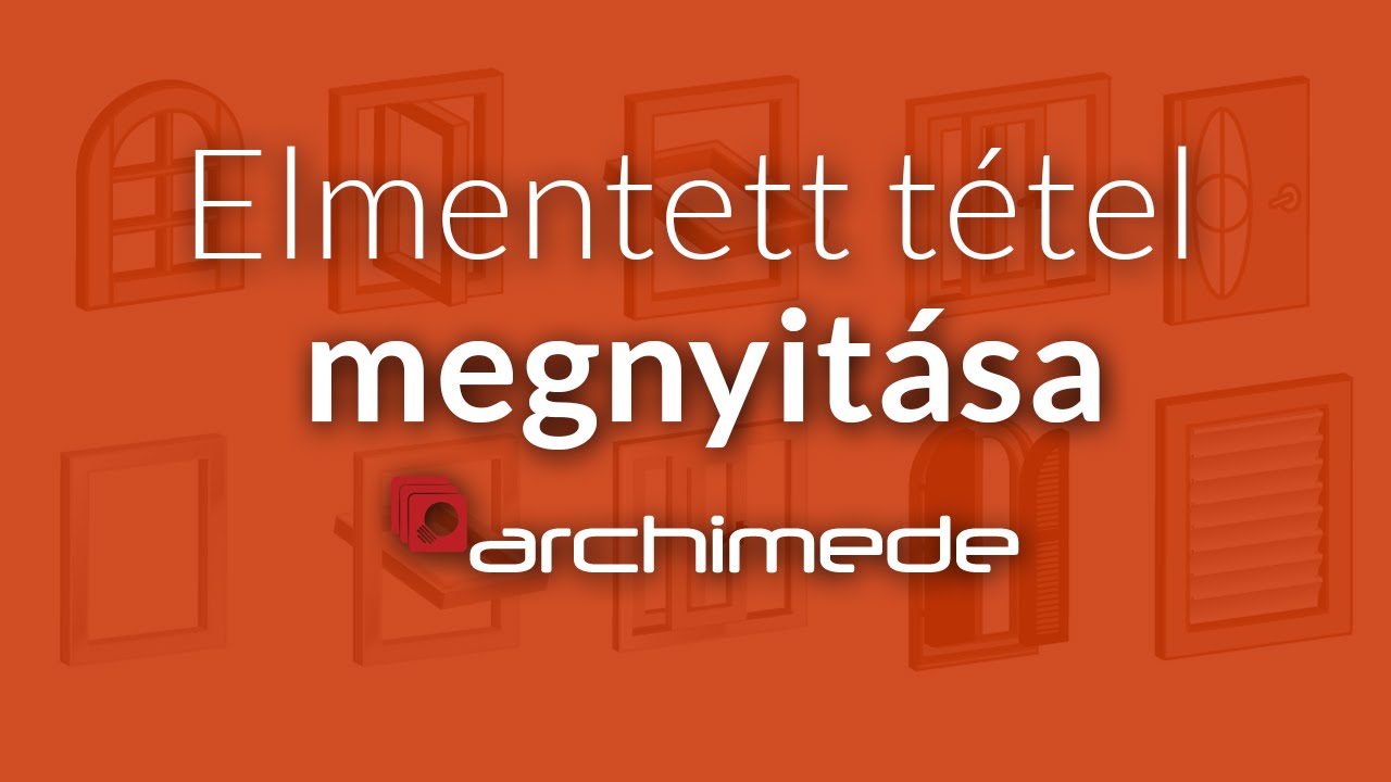 Elmentett tétel megnyitása