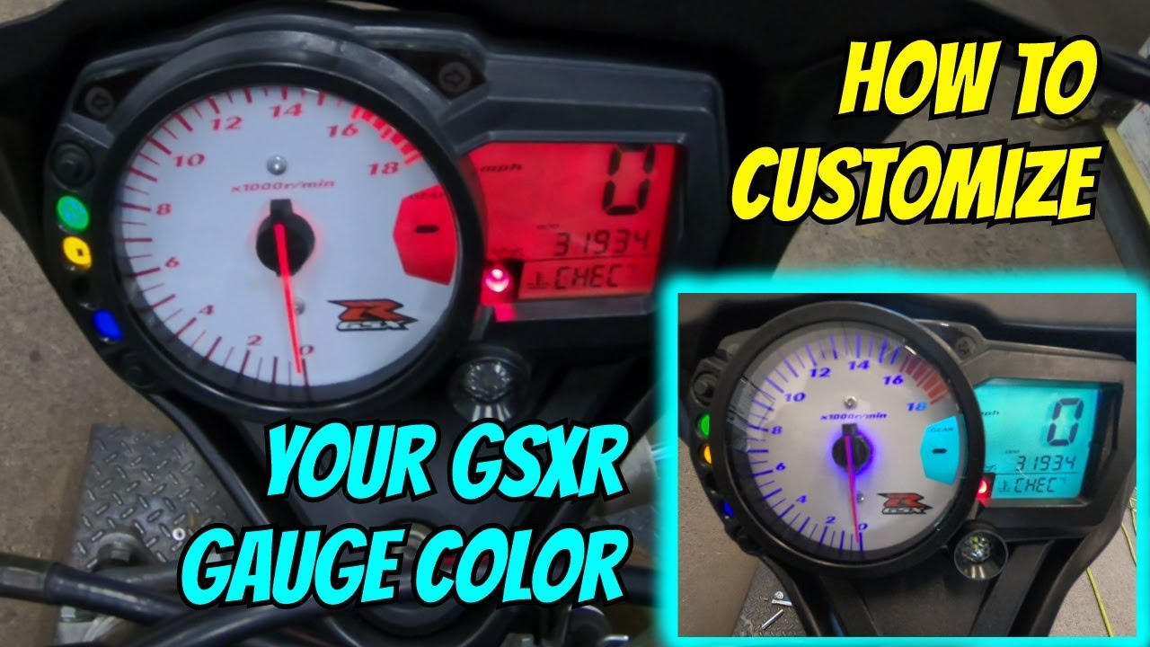 How to CUSTOMIZE Your GSXR Gauge Cluster Color
