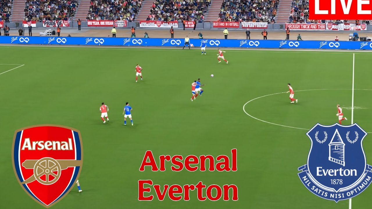 Матч «Арсенал» — «Эвертон» в Премьер-лиге 2026 года: полная версия – видеоигра eFootball Simulation