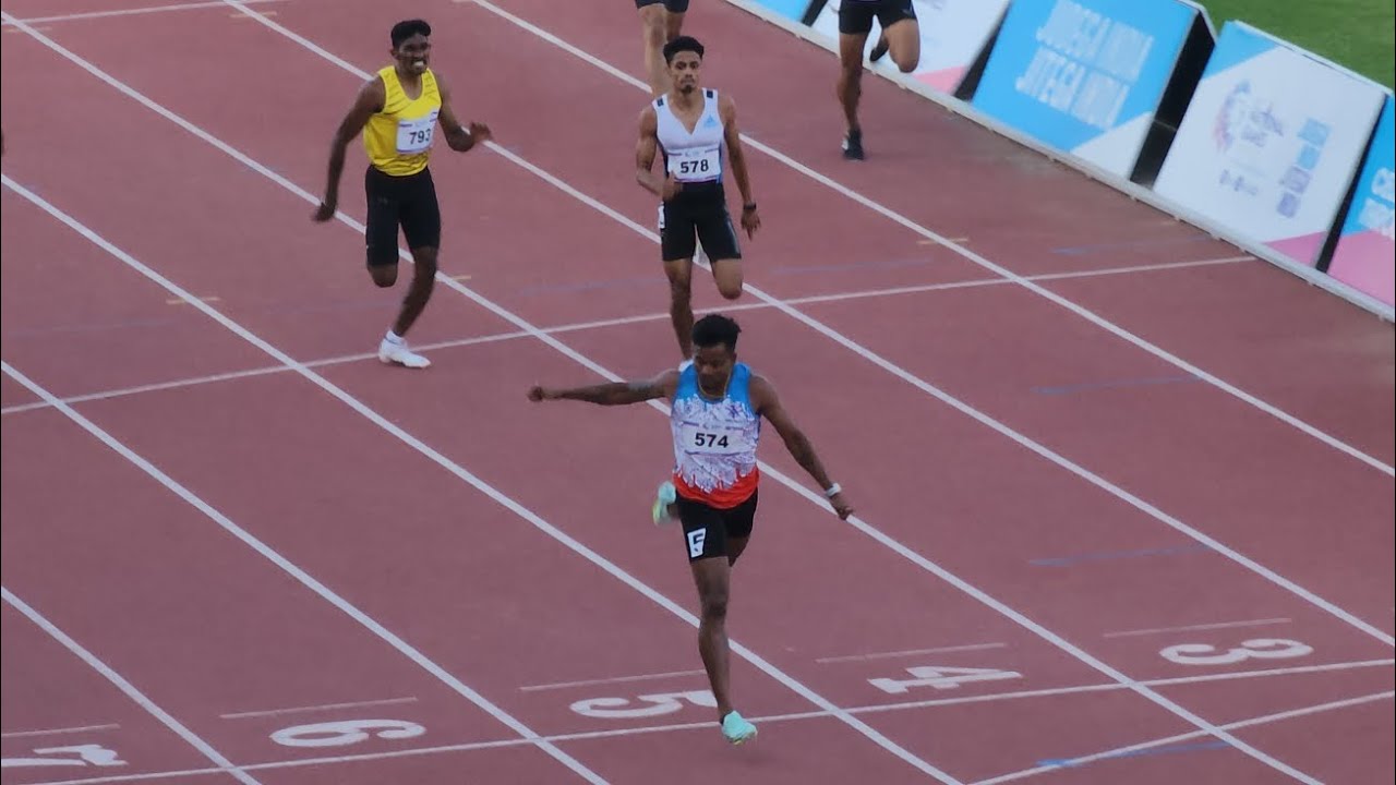 Santosh Kumar🇮🇳 clocked 49.49s in the men's 400M Hurdles at National Games 2022
