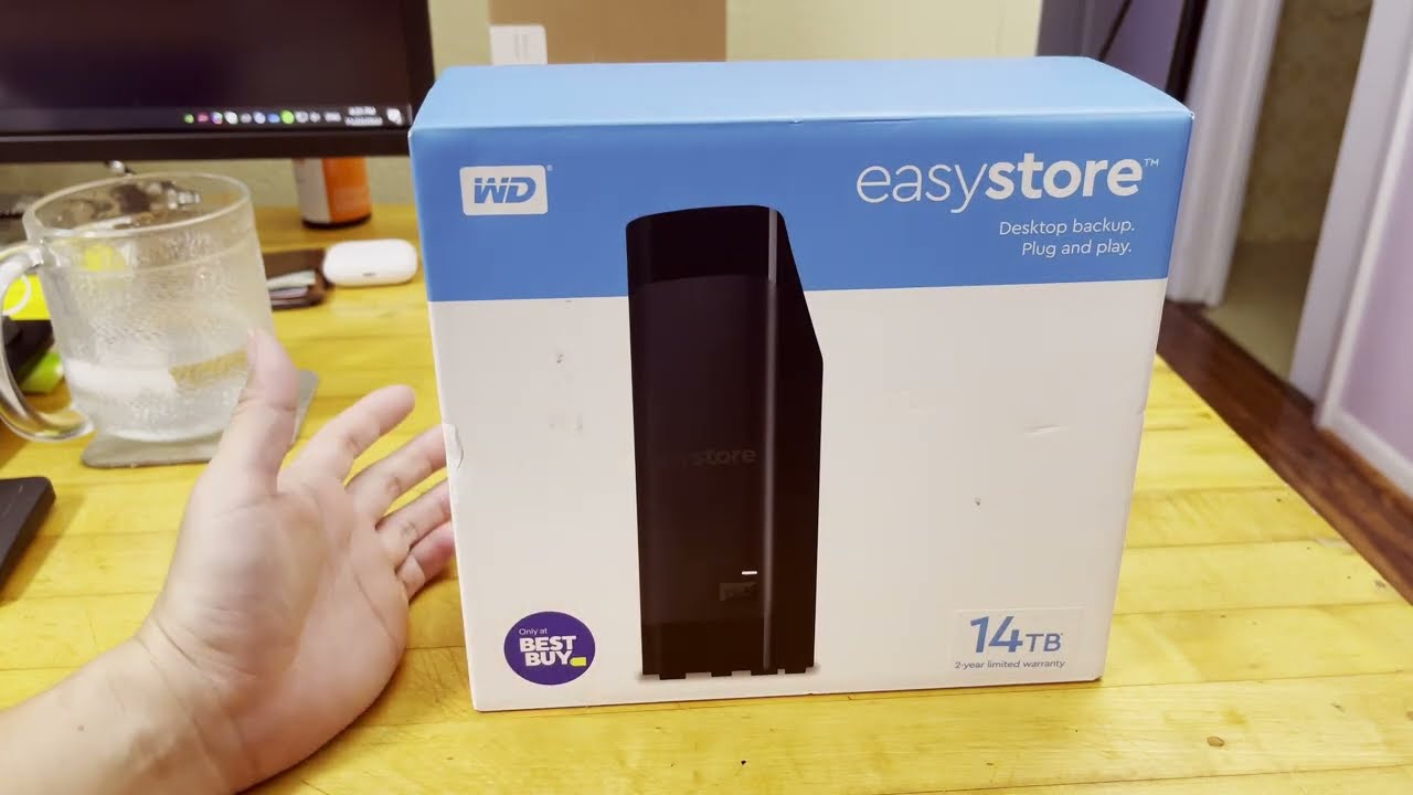 Обзор внешнего жесткого диска WD EasyStore 14 ТБ USB 3.0 с гелиевым заполнением (с реальным тесто...