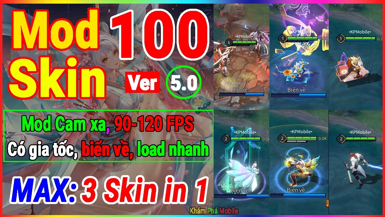 Hướng Dẫn MOD 100 SKIN Li&ecirc;n Qu&acirc;n Full Hiệu Ứng Mới Nhất M&ugrave;a S1-2026 - VER 5.0 | KH&Aacute;M PH&Aacute; MOBILE