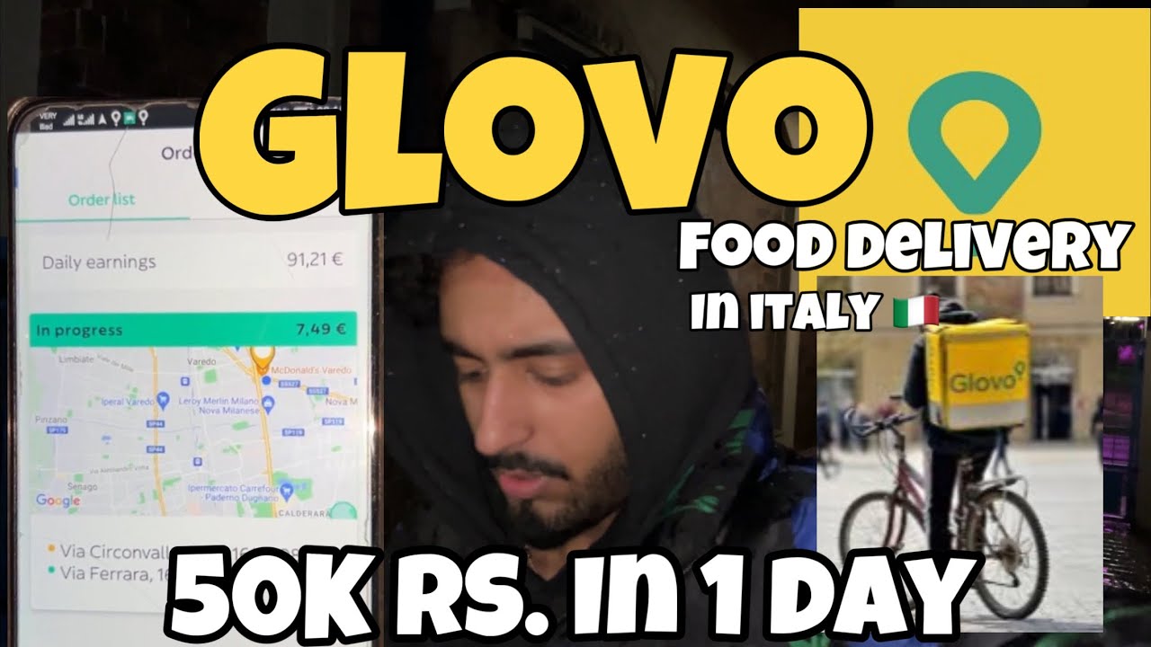 Income of GLOVO (food delivery) in Italy 🇮🇹 | 50K Pkr 💰 in 1 day | For new comers in italy |ITALY