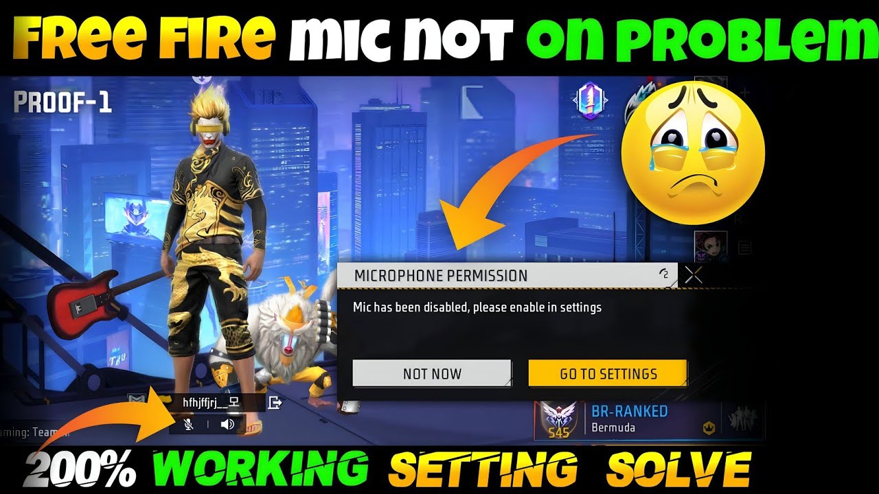 Mic Has Been Disabled Please Enable In Settings | How To Enable Mic In Free Fire | Free Fire Mic Pro