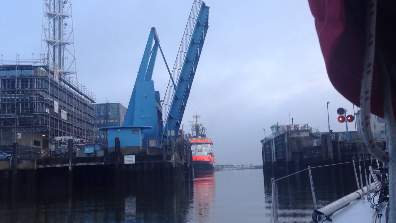 Cuxhaven City Marina Bridge Open