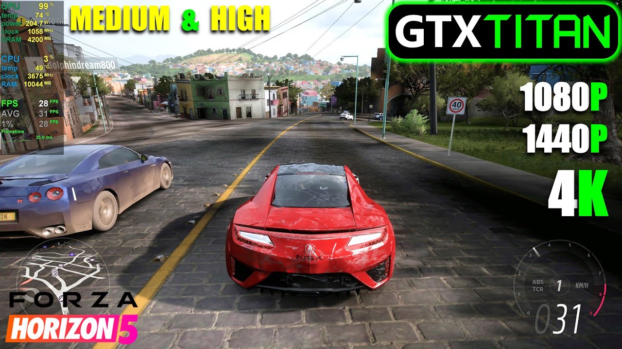 GTX TITAN | Forza Horizon 5 - 1080p, 1440p, 4K - Medium & High