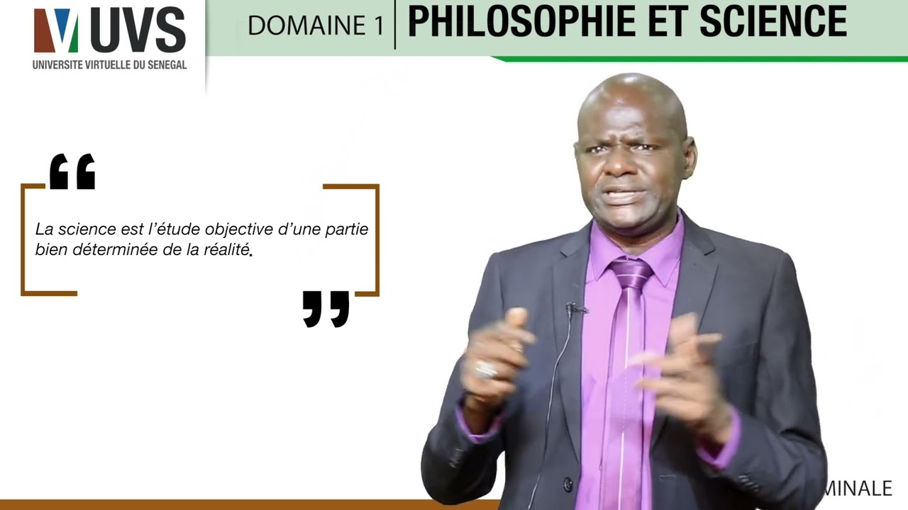 PHILOSOPHIE ET SCIENCE: Par le Professeur Songué DIOUF