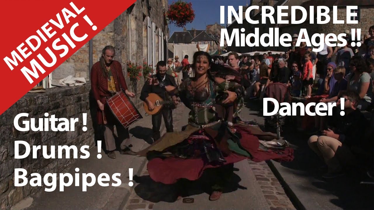 DancIng mood ? Street Medieval Music with bapipes Guitar and drums !