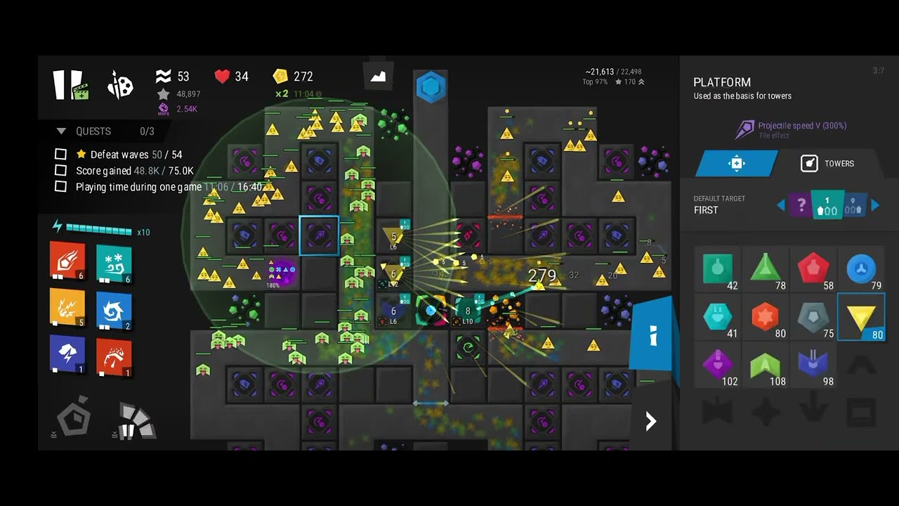 Infinitode 2 | Level 4.7 (3 stars, first time playing)