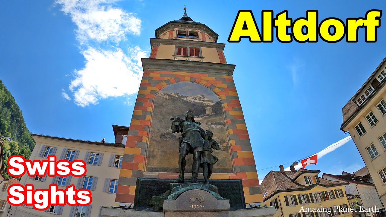Altdorf Switzerland 4K Tell Memorial Uri