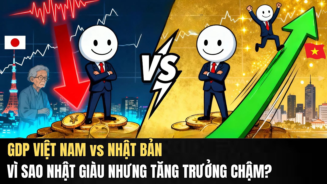 GDP Việt Nam vs Nhật Bản: Vì Sao Nhật Giàu Nhưng Tăng Trưởng Chậm?