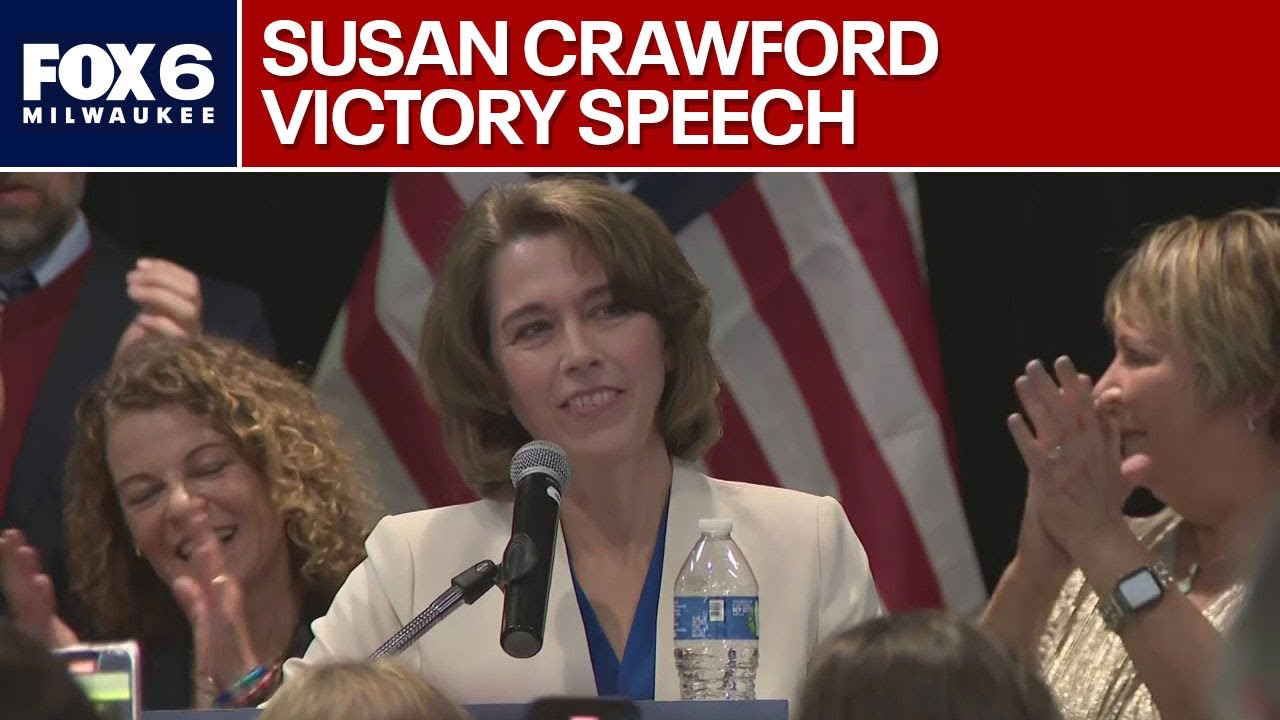 Susan Crawford speaks to supporters after victory in Supreme Court race | FOX6 News Milwaukee