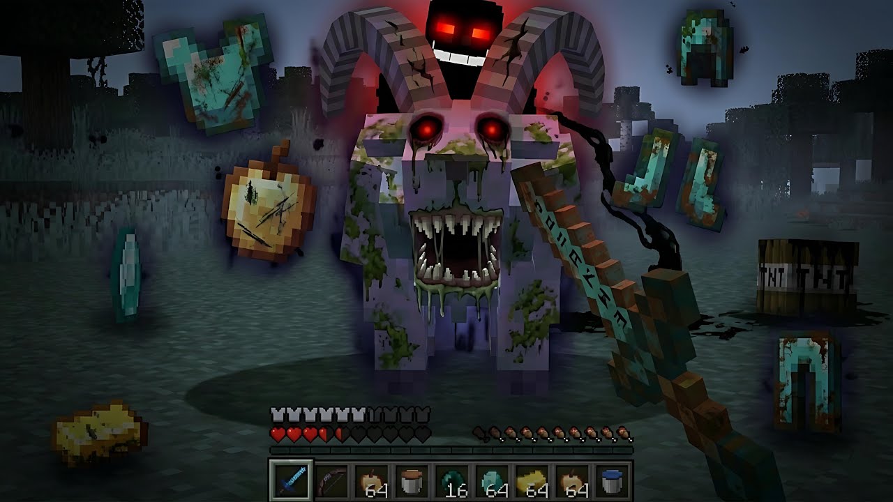 Horror Minecraft, But Mobs drop OP Loot