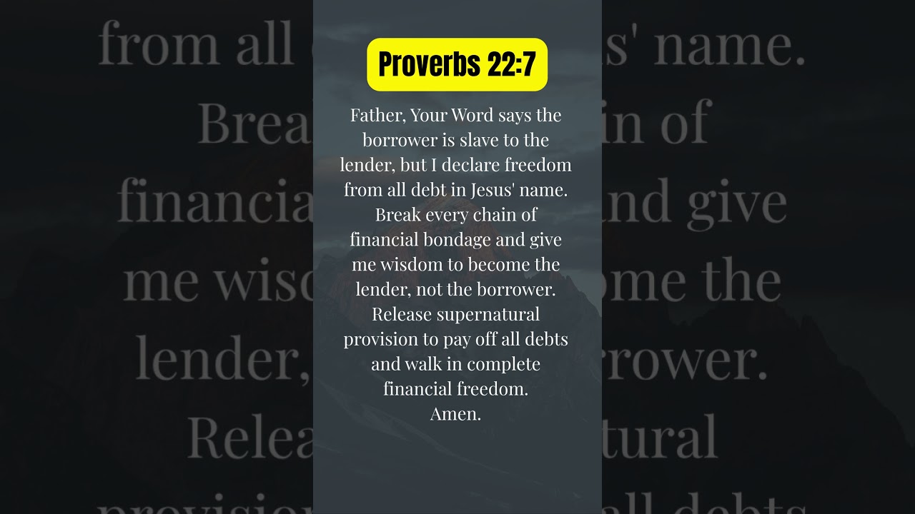 SEE Proverbs 22:7 #prayer #finance #dailyprayer #onthisday #jesus #2025 #bibleverses