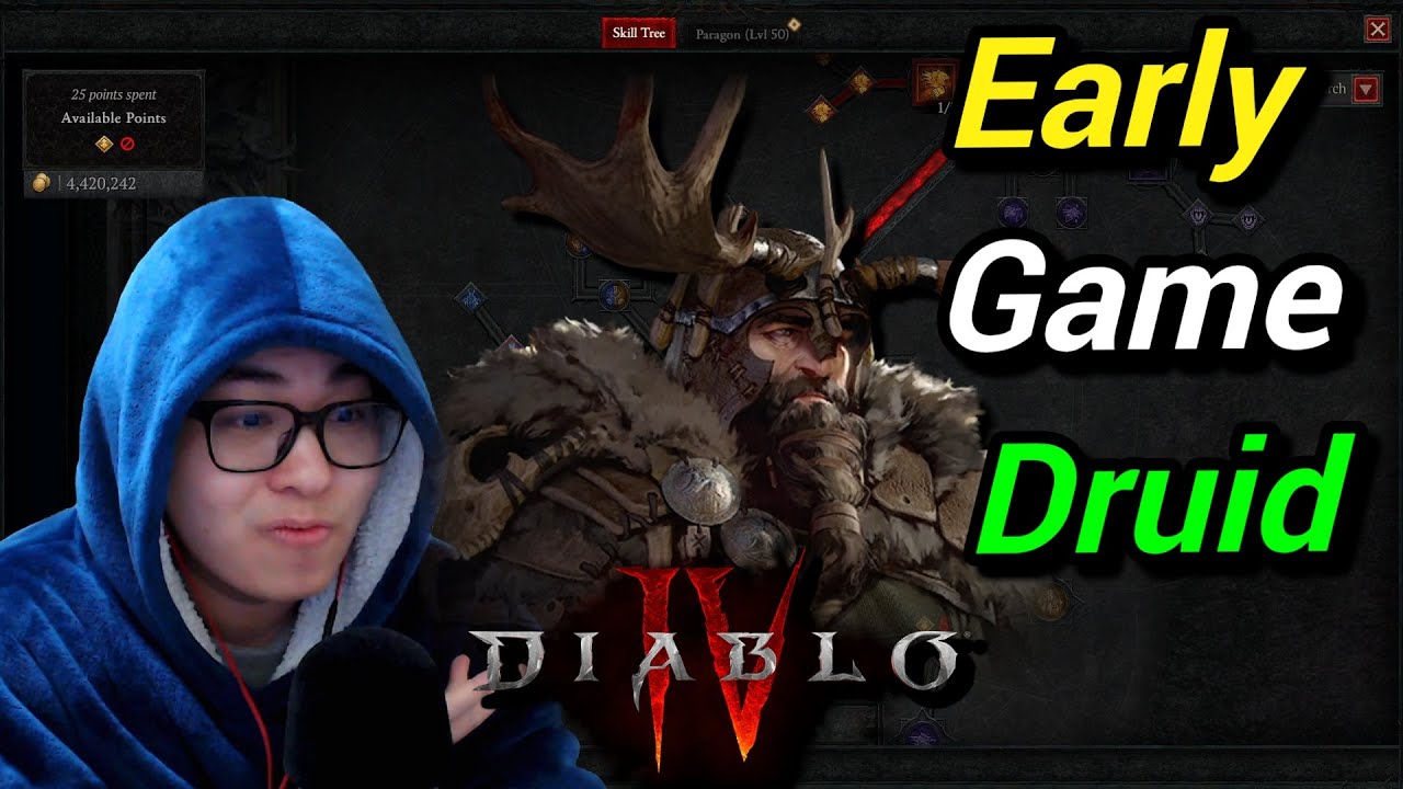 Diablo 4 - Best Storm Druid Build for Early Game - Level 20 - No Legendries