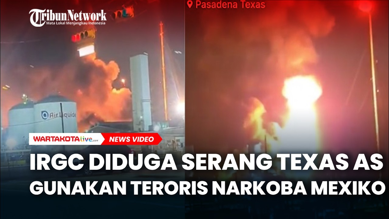 IRGC Diduga Serang Texas AS Menggunakan Teroris Narkoba Mexiko 2 Truk Tangki Terbakar