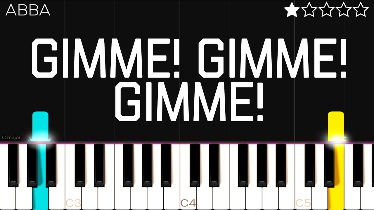 ABBA - Gimme! Gimme! Gimme! | EASY Piano Tutorial