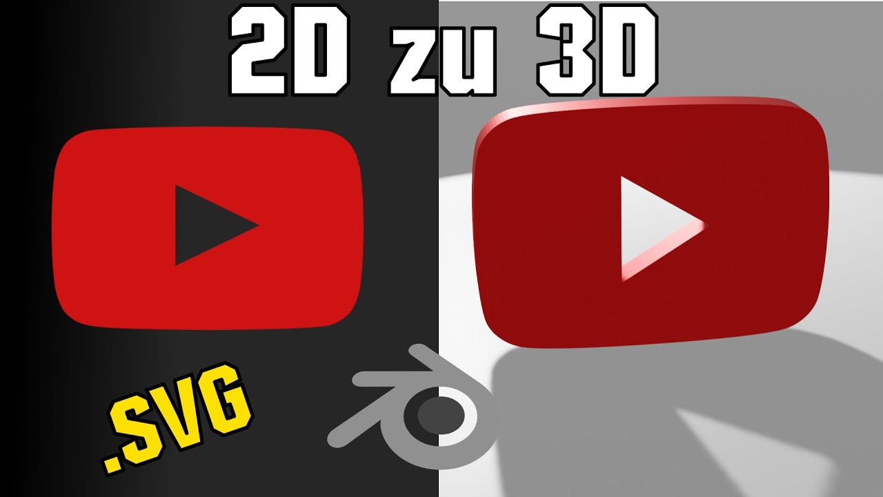 Blender 2D Bild zu 3D Objekt machen - mit SVG Datei (Blender 2.9)