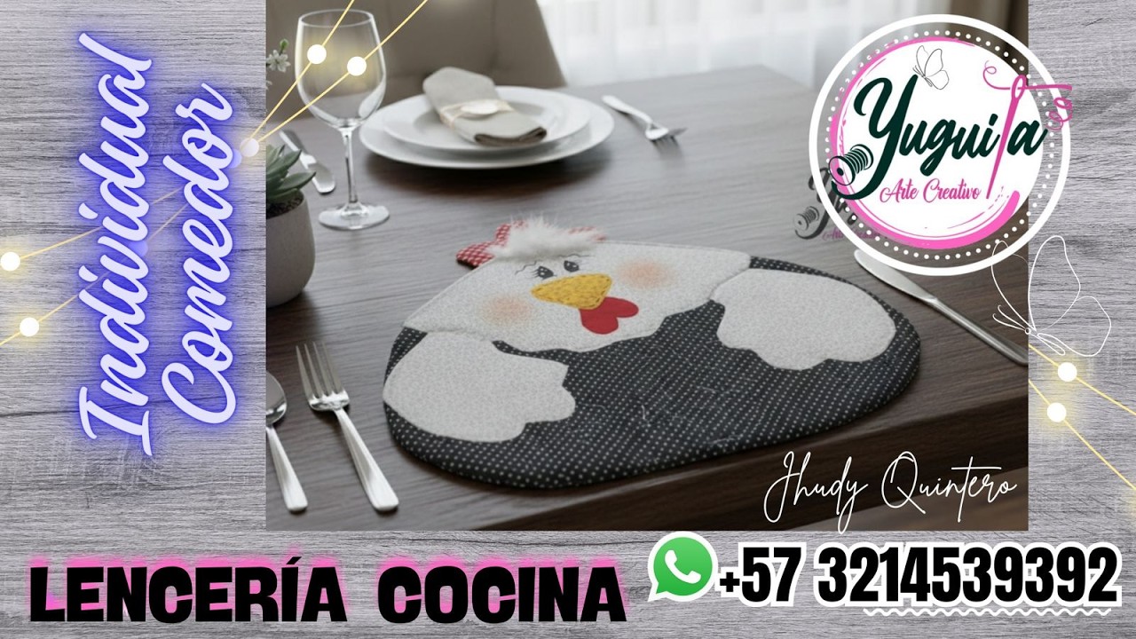 Individuales Gallinita para el Comedor 8-Lenceria de cocina