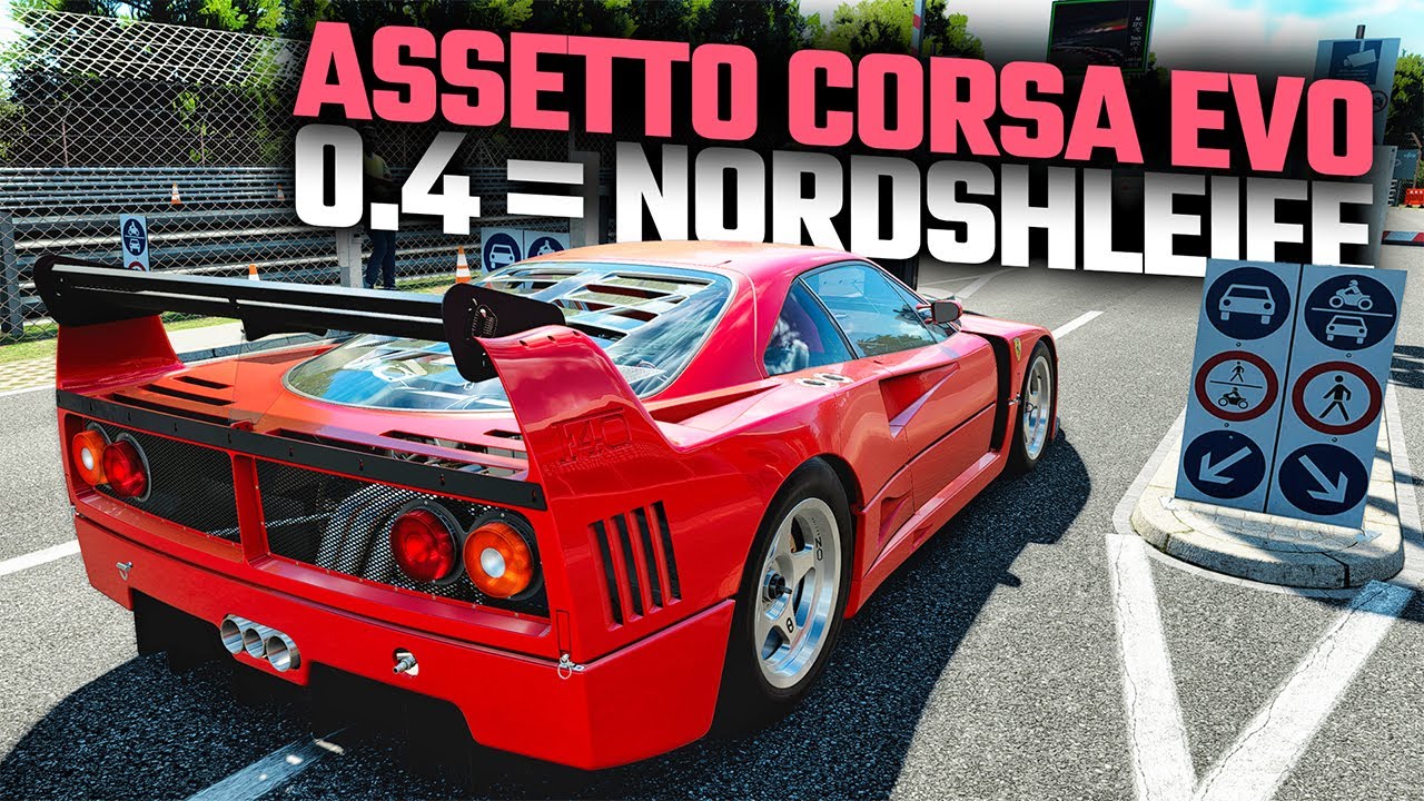 ASSETTO CORSA EVO 0.4 - Nordschleife, Ferrari SF25 i F40 LM! 🔥 Czy to już ideał?