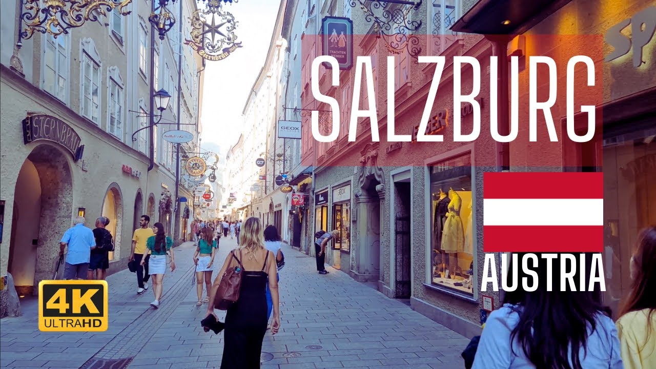 Salzburg - Austria | City walking tour [ 4K 60fps HDR ]