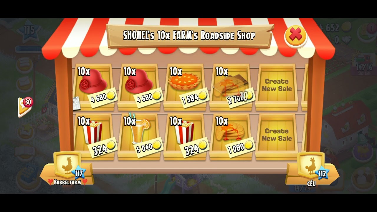 Selling Tons of Goods in Roadside Shop | Hay Day. /  Come and purchase all of them 