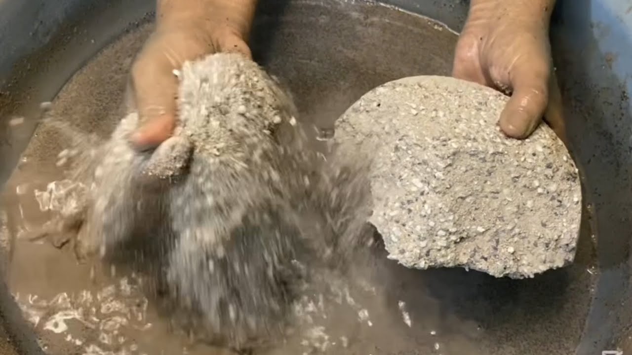 I am stucked while seeing this Stoney cement dirt non stop water crumbling/#asmr #relax|RS Craving💙