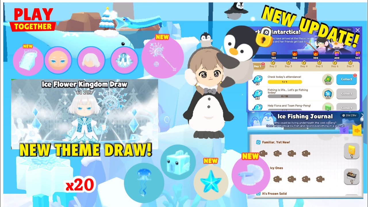 🐧PENGUIN UPDATE IS HERE & NEW THEME DRAW! #playtogether #haegin