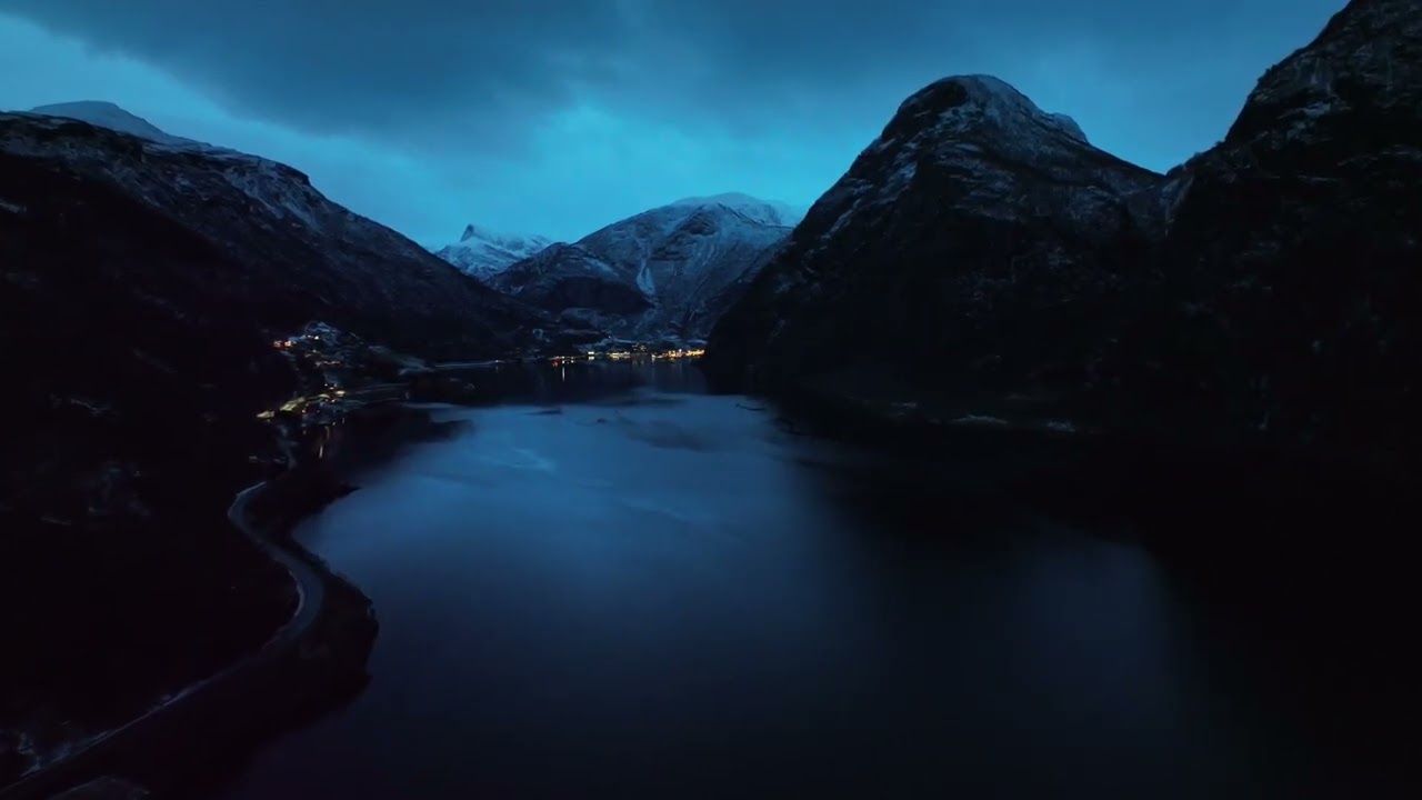 DJI Drone Footage Aurland Norway   Jan 2023   DJI Cine #dji #djimavic3cine #djimavic3#norway#drone