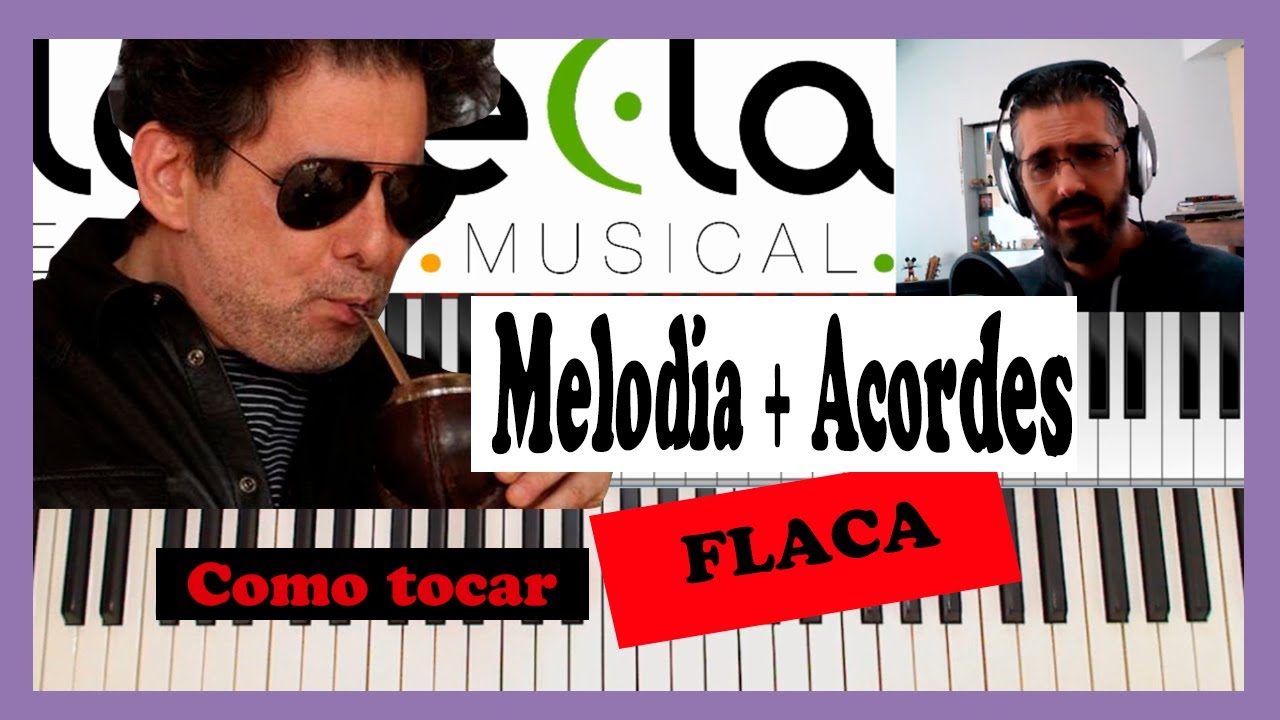 🔥Flaca Andres Calamaro🔥 Notas en piano Tutorial🎹🎹