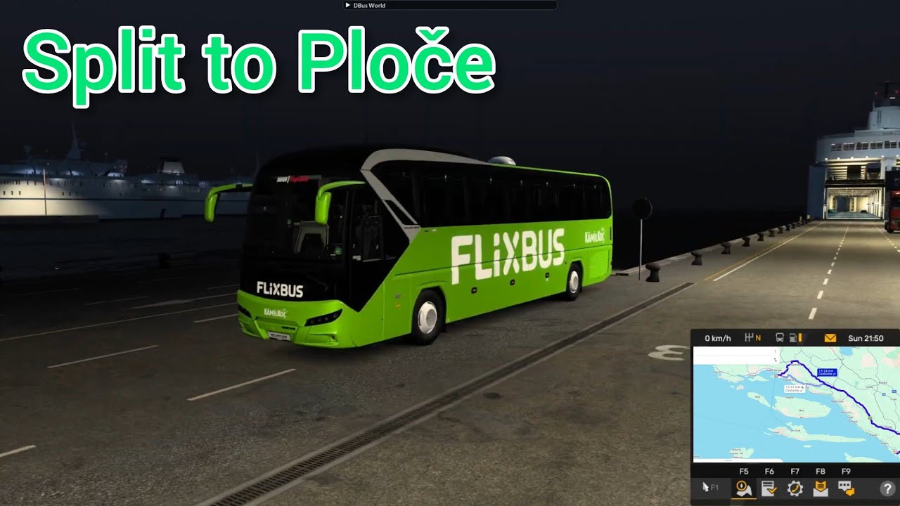 Euro Truck Simulator 2 Trip, Split to Ploče, Neoplan Tourliner