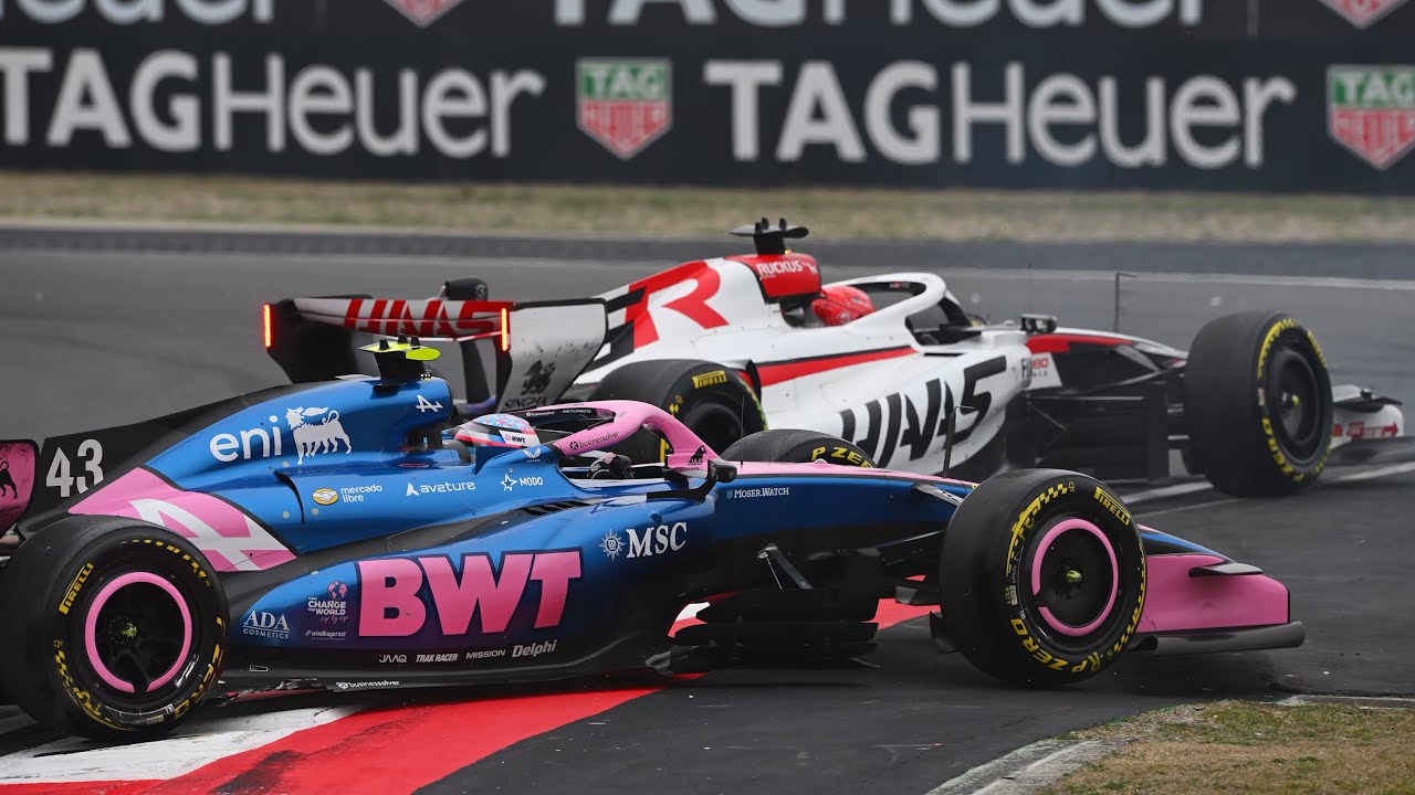 F1 Chinese GP 2026: Ocon collides with Colapinto at turn Two