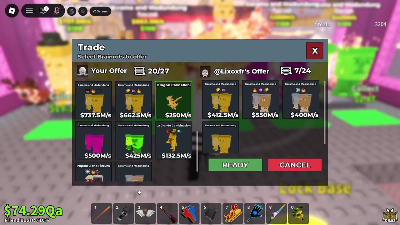 Trade brainrot/machine/garama/dragon [Fr]