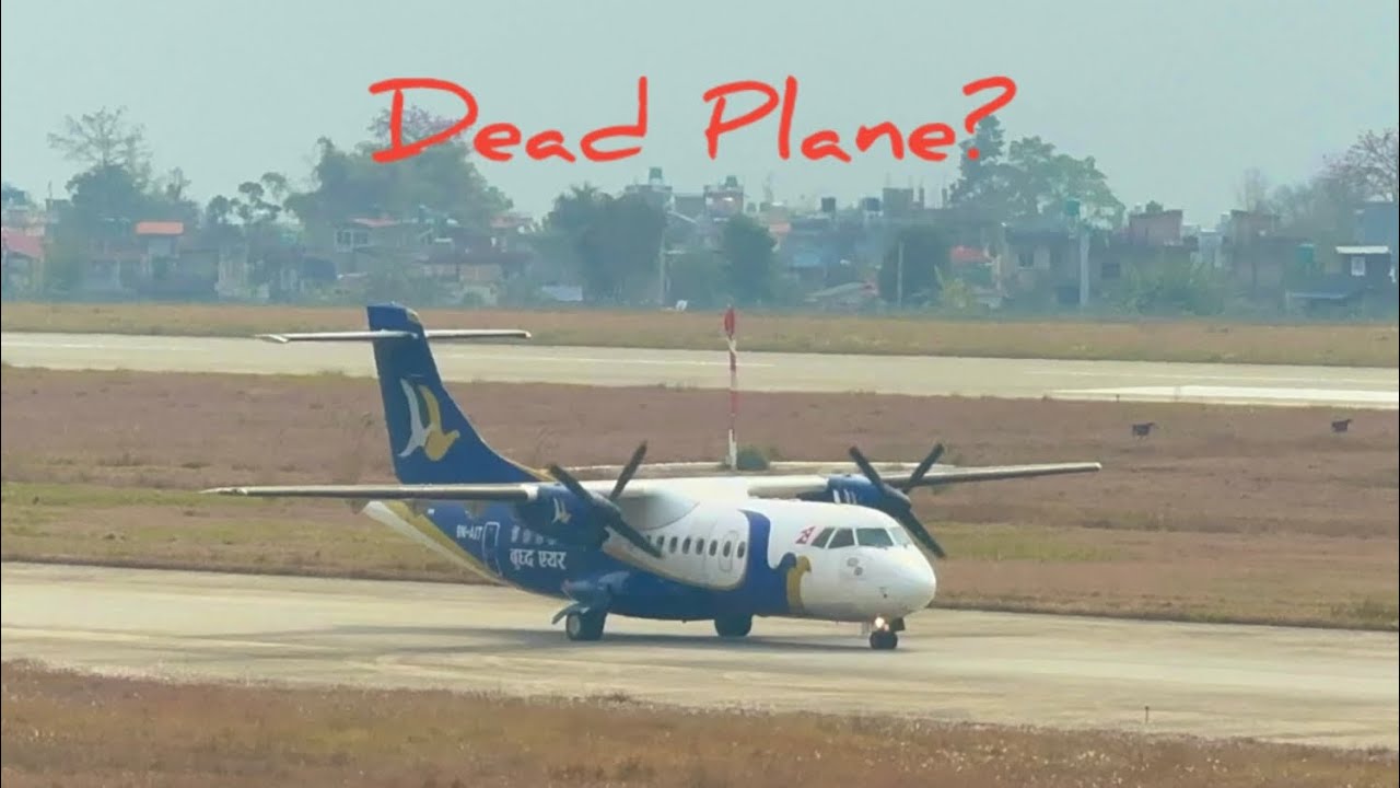 (Dead Plane on Service???) Buddha Air ATR 42-320 Departing Pokhara International Airport 