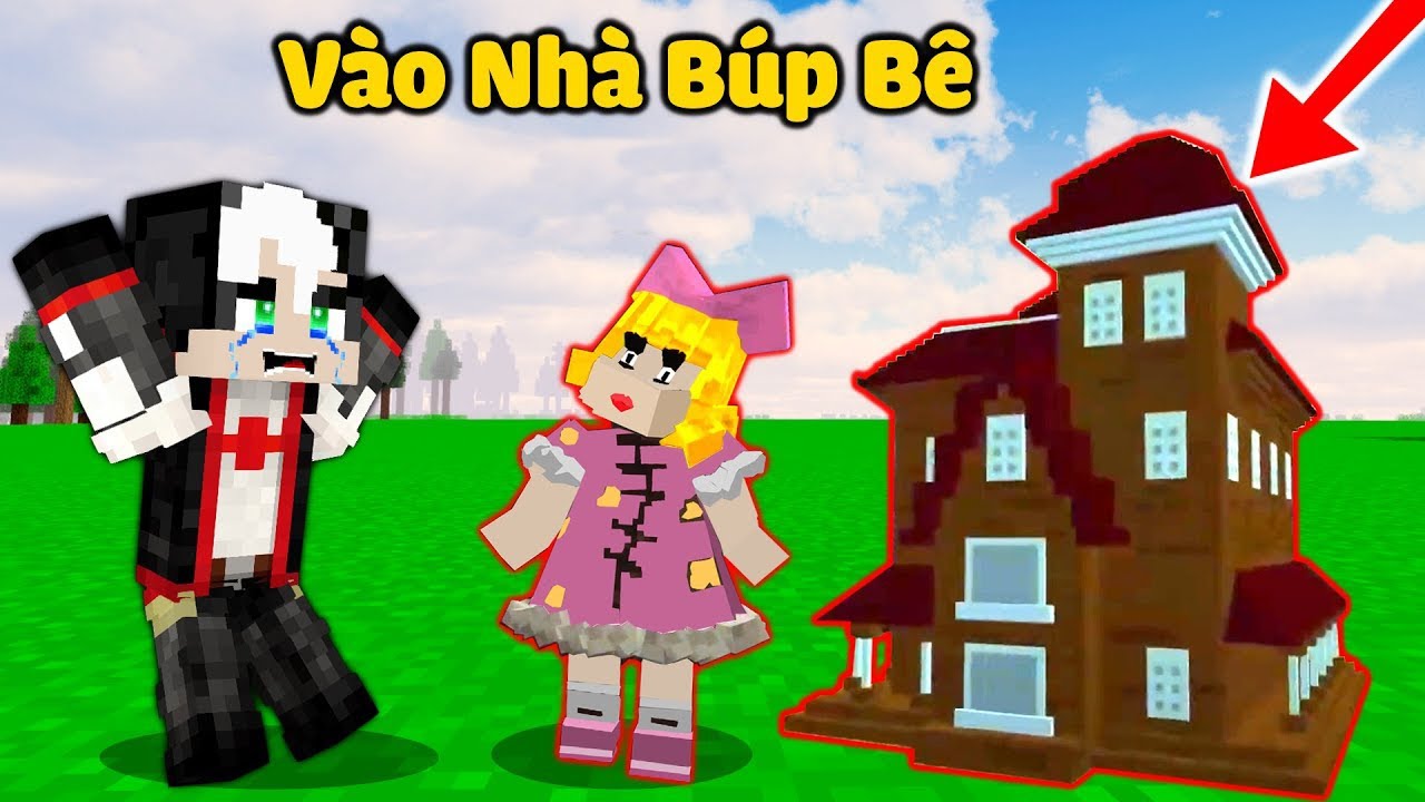 REDHOOD THỬ THÁCH ĐỘT NHẬP NGÔI NHÀ BÚP BÊ MA QUÁI TRONG MINECRAFT*MỀU CỨU REDHOOD KHỎI BÚP BÊ BỊ HƯ