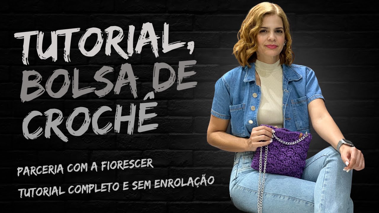 Tutorial BOLSA de crochê em PONTO LEQUE | Bolsa de crochê Passo a passo | Crochet top
