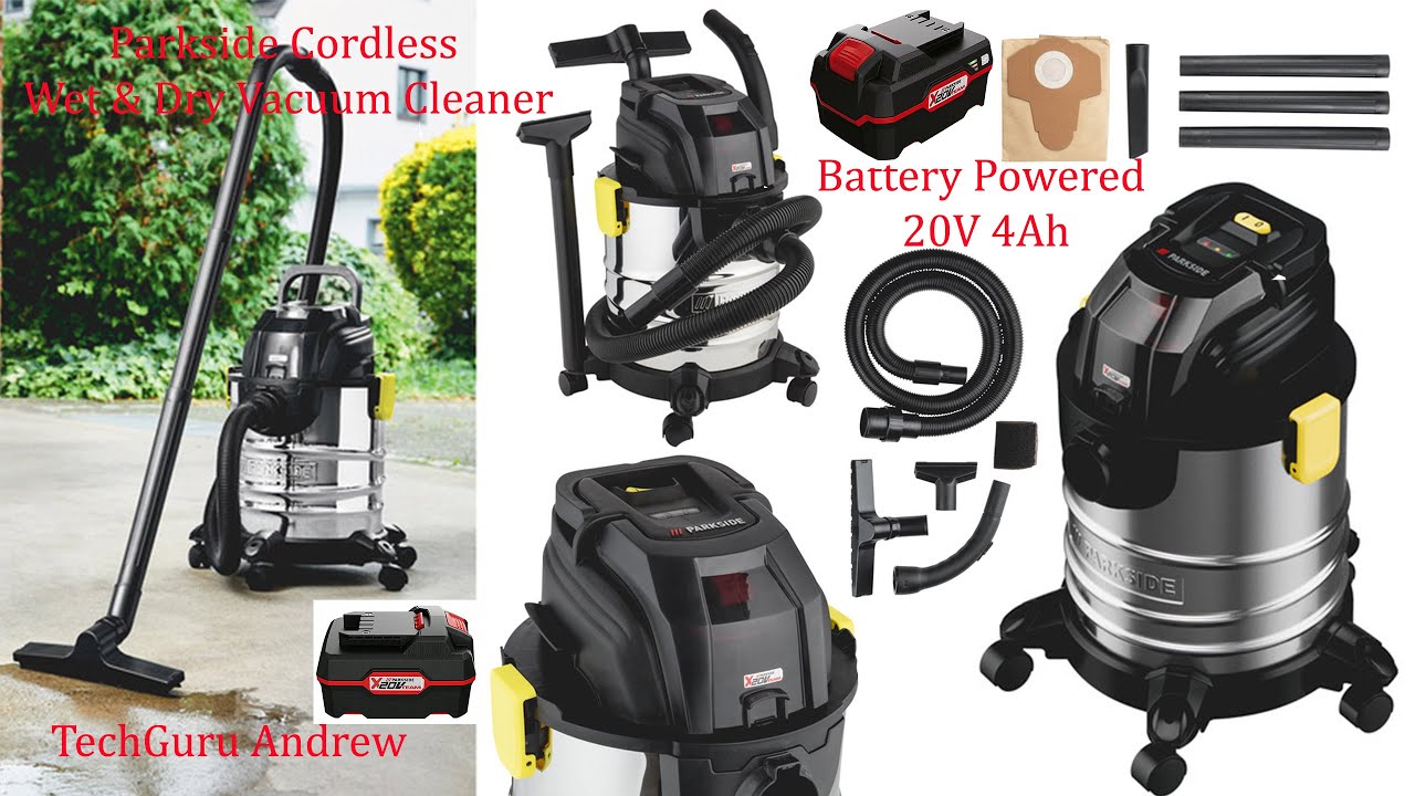 Parkside Cordless Wet & Dry Vacuum Cleaner PWDA 20 Li A2 TESTING