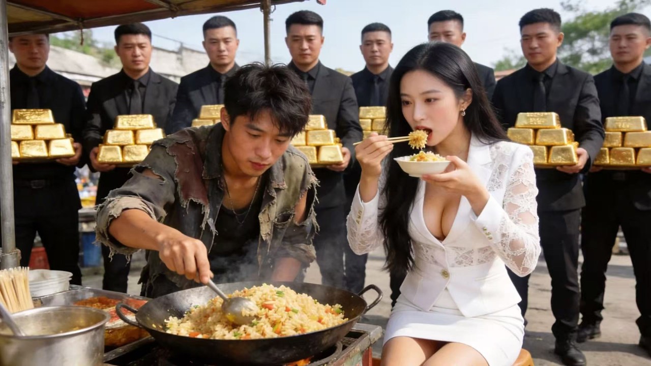 拜金女瞧不起路邊炒飯的窮小夥，怎料他一碗蛋炒飯俘獲美女總裁芳心，美女總裁豪擲千億聘請他當自己的私人廚師，小夥從此走向人生巔峰！#短劇  #總裁灰姑娘 #窮小子逆襲#爆燃短劇KingDrama