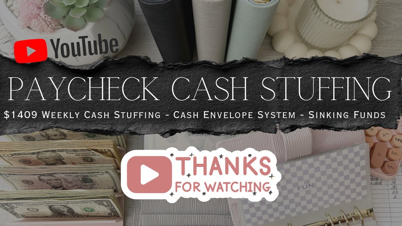 YouTube Paycheck Cash Stuffing $1129 | Weekly Cash Stuffing | Cash Envelope System | Sinking Funds