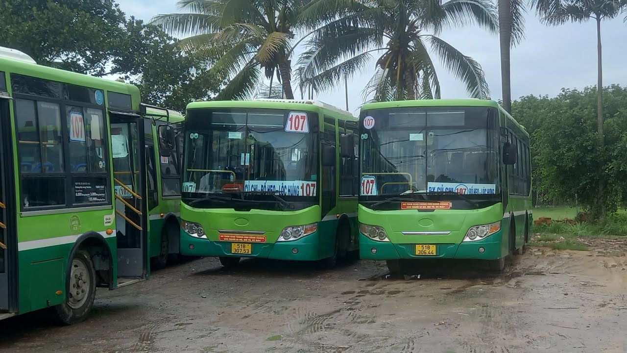 Full hành trình lượt về xe buýt 107(70-5) rời bến Lộc Hưng (Tây Ninh) về BX.Củ Chi (Tp.HCM)